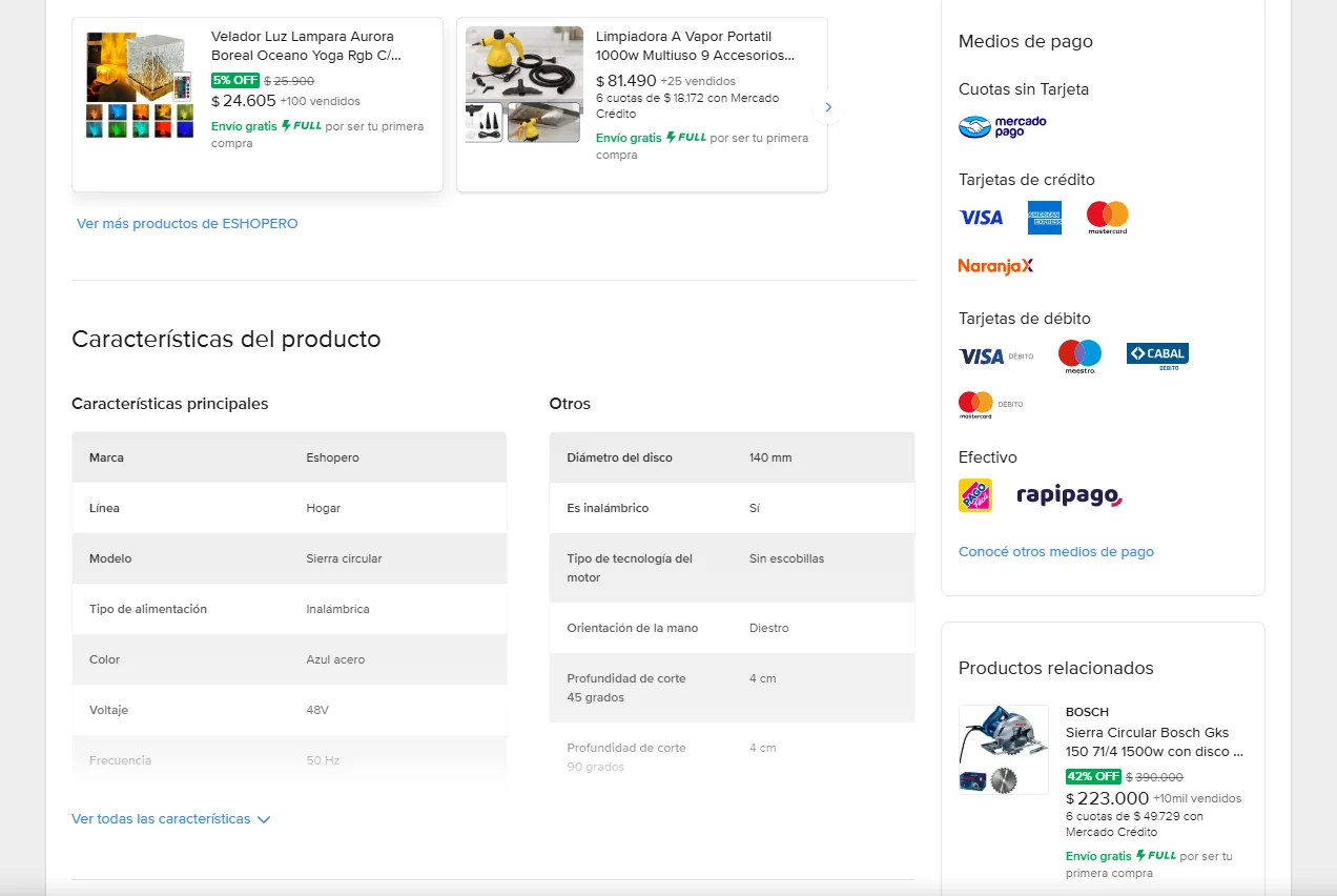 Captura de referencia para análisis de publicaciones
